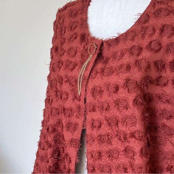 Dennis By Dennis Basso | Diagonal Clipped Jacquard Topper Jacket | Size 2X - Picture 4 of 15